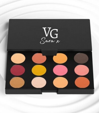 VG Sara X Sugar High – 12-Color Vegan Eyeshadow Palette for Bold, Radiant Looks
