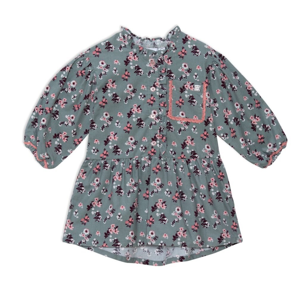 Charming Corduroy Long Sleeve Tunic for Girls – Printed Flowers by Deux par Deux | Cozy & Stylish Fall Essential