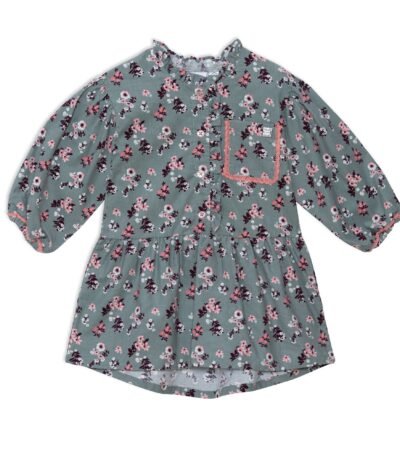 Charming Corduroy Long Sleeve Tunic for Girls – Printed Flowers by Deux par Deux | Cozy & Stylish Fall Essential