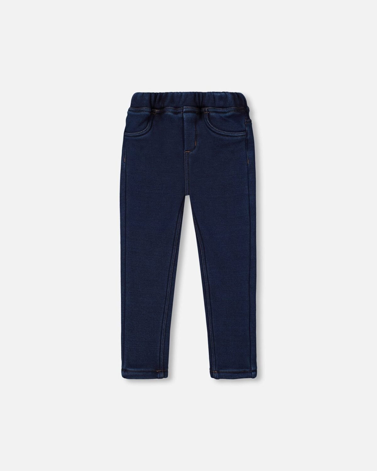 Jeggings with Plush Lining for Girls – Dark Blue Denim by Deux par Deux | Cozy, Stylish & Comfortable Kids’ Denim Jeggings