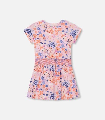 Organic Cotton Dress for Girls – Lavender Floral Fields by Deux par Deux | Soft, Stylish & Eco-Friendly Kids Dress