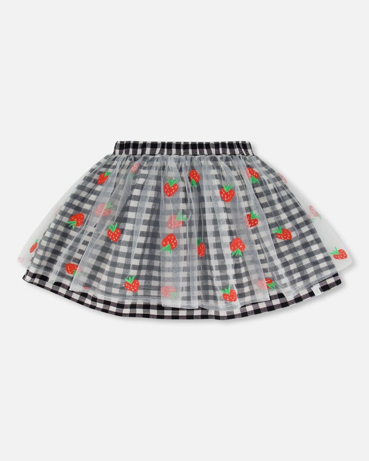 Stylish Girls Black and White Plaid Skirt by Deux par Deux | Classic, Chic & Comfortable