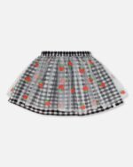 Stylish Girls Black and White Plaid Skirt by Deux par Deux | Classic, Chic & Comfortable