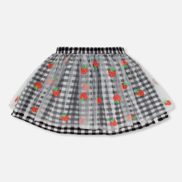 Stylish Girls Black and White Plaid Skirt by Deux par Deux | Classic, Chic & Comfortable