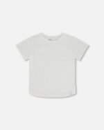 Crinkle Jersey Top for Girls – Stylish Off White Top by Deux par Deux | Comfortable & Versatile Kids Clothing