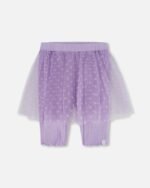 Biker Shorts with Mesh Skirt for Girls – Lilac Polka Dot by Deux par Deux | Stylish & Comfy Kids Outfit