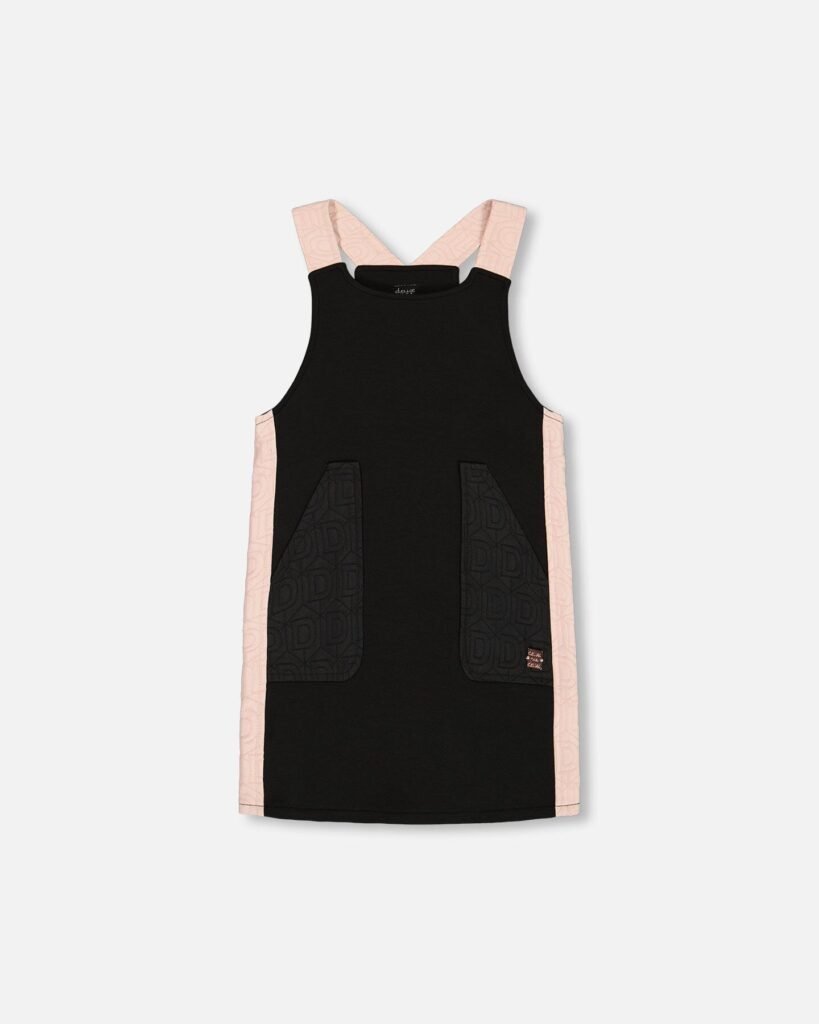 Girls Jumper Dress with Contrast Band by Deux par Deux | Stylish & Comfortable Kids Clothing