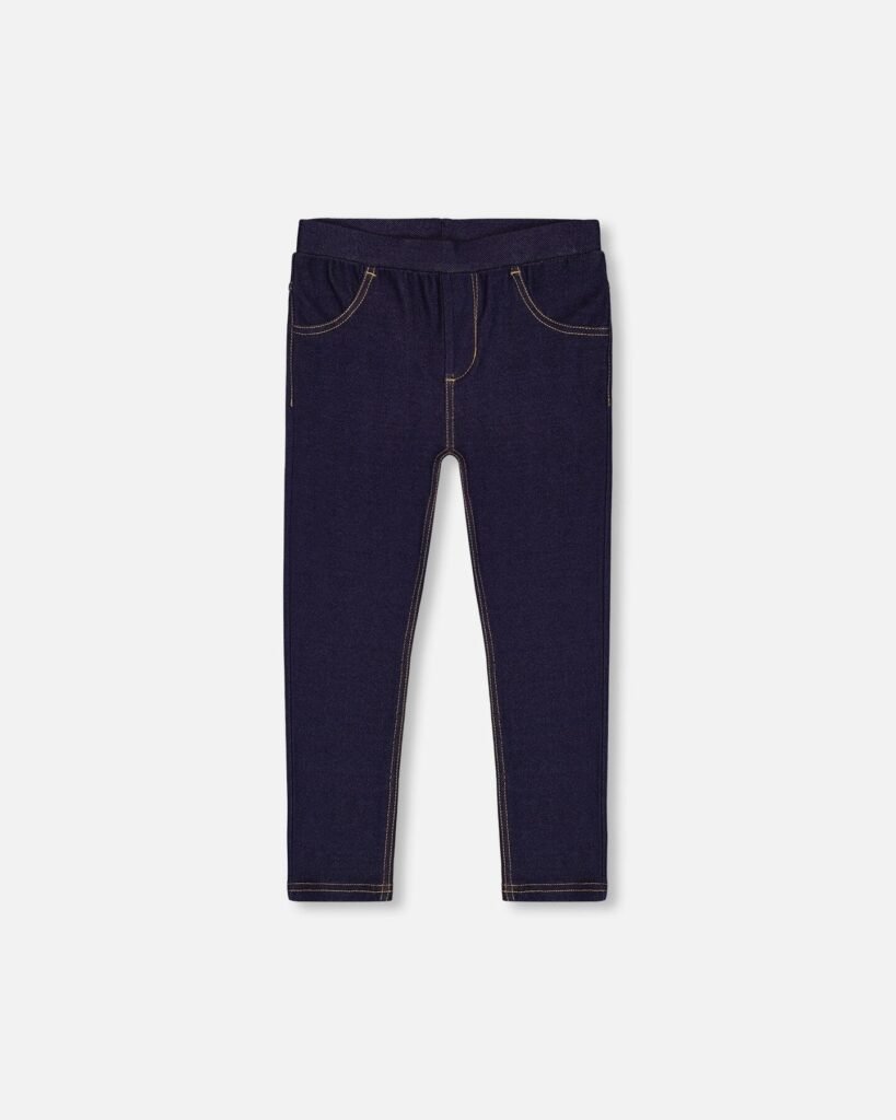 Stylish Dark Blue Denim Jeggings for Girls – Soft & Stretchy Fit by Deux par Deux