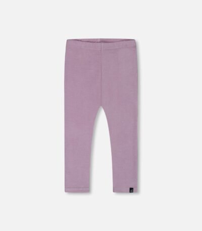Ultra-Soft Rib Leggings for Girls – Blue Lilac by Deux par Deux | Stylish & Stretchy Everyday Comfort