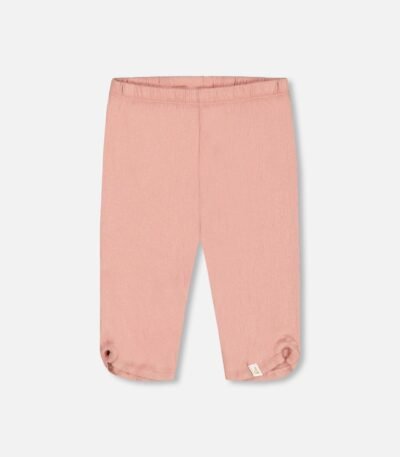 Girls Crinkle Jersey Capri Legging – Dark Old Pink by Deux par Deux | Stylish & Comfortable Kids' Fashion