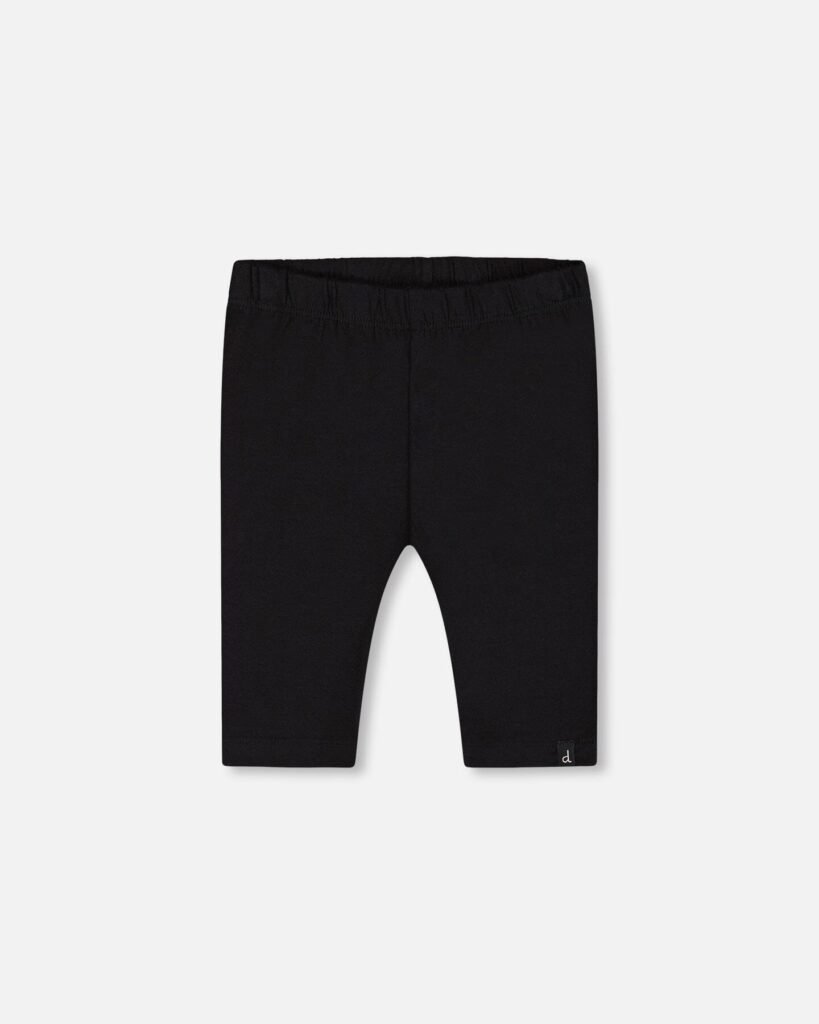 Girls Organic Cotton Biker Shorts – Black by Deux par Deux | Stretchy, Stylish & Eco-Friendly Kidswear