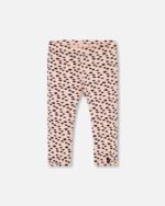 Organic Cotton Capri Leggings for Girls – Pink with Black Polka Dot by Deux par Deux | Stylish & Sustainable Kidswear