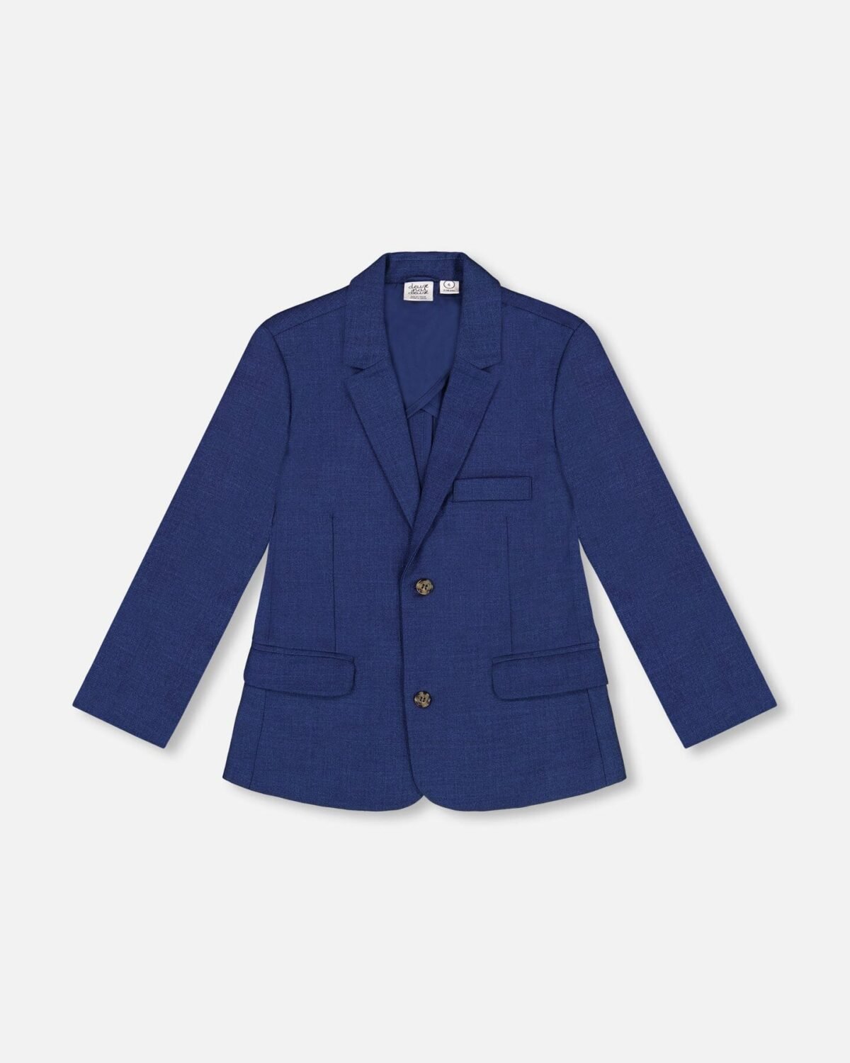 Classic Two Button Blazer for Boys – Navy Blue by Deux par Deux | Tailored, Stylish & Comfortable