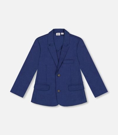 Classic Two Button Blazer for Boys – Navy Blue by Deux par Deux | Tailored, Stylish & Comfortable
