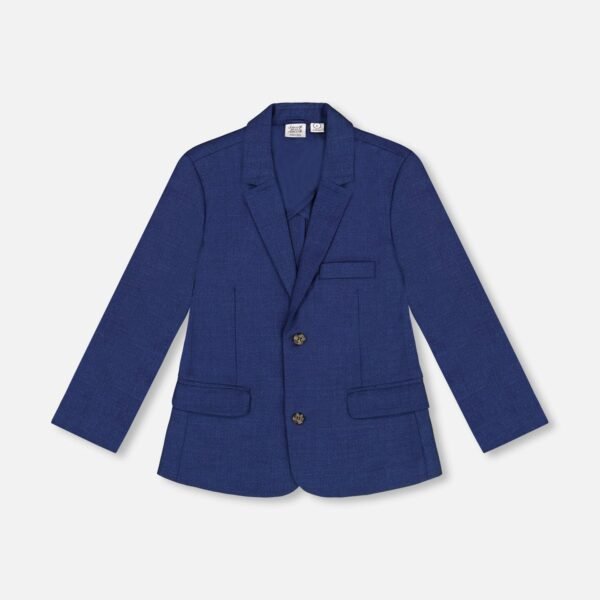 Classic Two Button Blazer for Boys – Navy Blue by Deux par Deux | Tailored, Stylish & Comfortable
