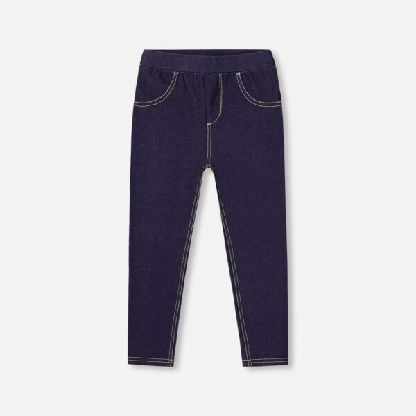 Premium Girls Dark Blue Denim Jeggings by Deux par Deux | Ultra-Soft, Stretchy & Stylish Essentials