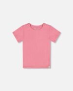 Crinkle Short Sleeve Top for Girls – Candy Pink by Deux par Deux | Soft, Playful & Versatile Kids Clothing