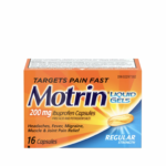 MOTRIN Regular Strength Pain Relief Ibuprofen 200mg Liquid Gels