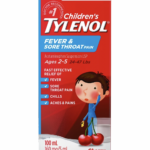 TYLENOL Children's Medicine Fever & Sore Throat Pain Liquid