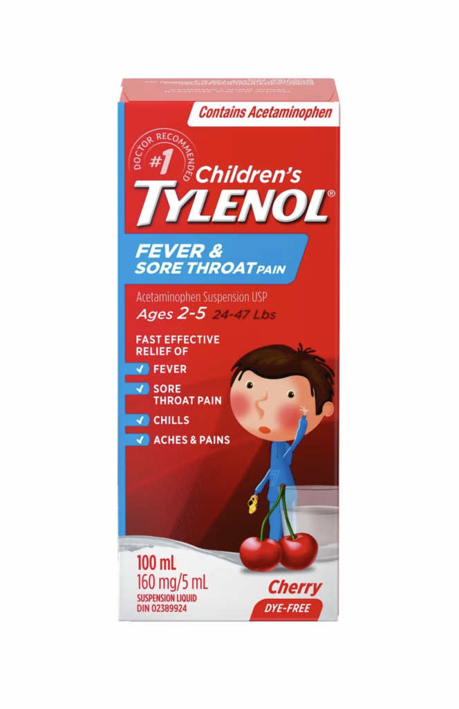 TYLENOL Children's Medicine Fever & Sore Throat Pain Liquid