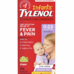 TYLENOL Infants' Medicine, Fever & Pain Drops, Dye Free Grape